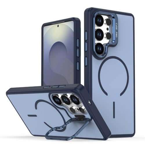 Coque rigide Samsung Galaxy A17 en silicone bleu haute résistance avec support photo