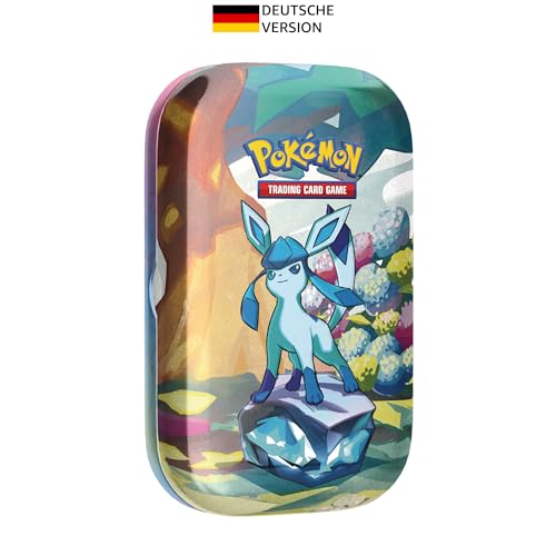 Pokémon-Sammelkartenspiel: Mini-Tin-Box Karmesin & Purpur – Prismatische Entwicklungen: Glaziola (2 Boosterpacks & 1 Mün...