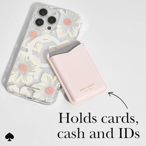 Image of kate spade new york Magnetic Wallet /Card Holder - Compatible with MagSafe Phones and Cases - Pale Dogwood