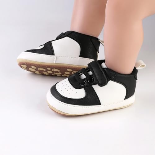 Image of Baby Boys Girls Sneakers Toddler Non-Slip Soft Rubber Sole First Walking Shoes Infant Newborn Crib Dress Shoes