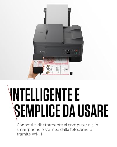 Canon PIXMA TS7450i Stampante Wifi - Stampante Multifunzione a Colori, Alimentatore Automatico di Documenti - Stampante Multifunzione A4 per Stampa Multimediale e Creativa - Ideale per Casa e Ufficio - 4
