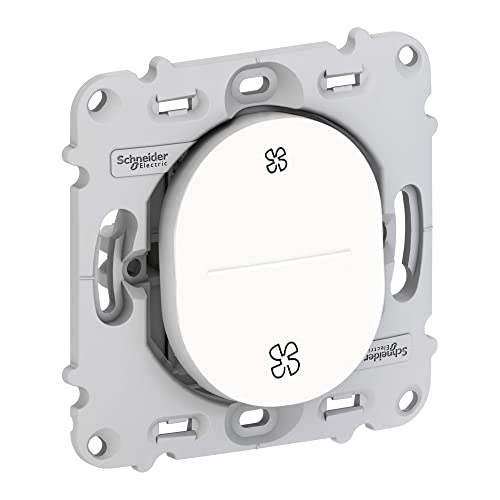 Schneider Electric - Ovalis - interrupteur VMC - 2 positions - sans plaque de finition Blanc - S261233