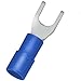 ASI 2052710 BF-U4 Fork Terminal, PVC Insulated Funnel Entry Crimp, Blue (Pack of 100)
