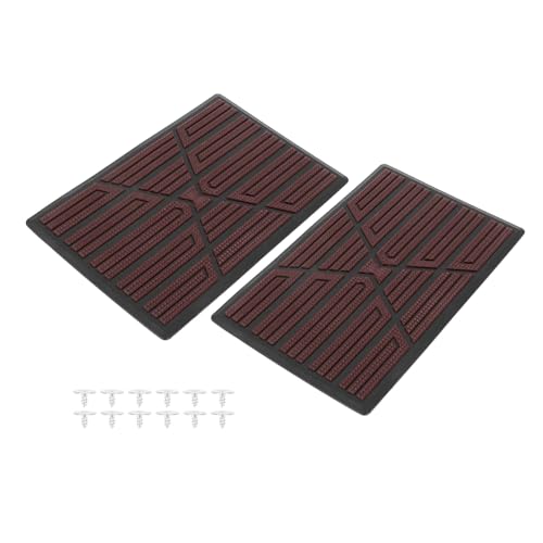 FUELHOOD フロアマット ペダルレストフットレスト カートラックフロアマット ユニバーサル 22.6x15x1 cm 2pcs ワインレッド 内装パーツ アクセサリー