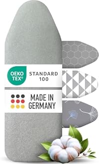 Universal Ironing Board Cover 110 x 30 cm for Ironing Iron, Ironing Board Cover with Thermal Reflector, Thick Foam Padding and Elastic (S)