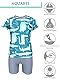 Aquarti Baby Jungen Bade-Set Zweiteiliger Kinder Badeanzug T-Shirt Badehose UV-Schutz, Farbe: Krokodile Blau/Grau, Größe: 92