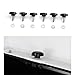 Jecar 6 Hardtop Quick Removal Bolts Thumb Screws for Jeep Wrangler 1995-2019 & Unlimited YJ JK JKU JL JLU Sports Sahara Freedom Rubicon X 2 4 door accessories, Black
