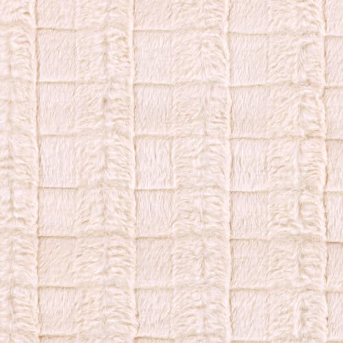 Flamingo Hundebett Verona Rechteckig Beige – A: 65 cm, B: 50 cm, C: 20 cm, Waschbar, Antislip, Warm und Zart, Stilvoll, Passt In Jedes Interieur!