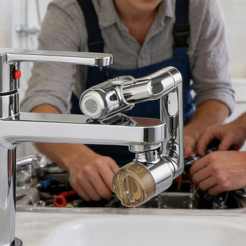 Extensor de grifo con 4 tipos de chorro para el baño de tu apartamento o dormitorio 3