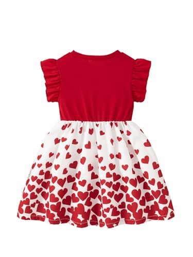 Toddler Little Girls Casual Dress Ruffle Short Sleeve Floral Dress Summer Spring Clothes 2-7 Years2