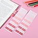 300 Pcs Pink Sticky Index Note Book Tabs, Writable Self-Adhesive Page Tabs, Practical Book Flags for Page Marking, File Classification, Daily Reading Sorting Needs, Essential Study Accessories