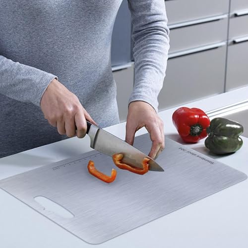 Stainless Steel Cutting Board - Professional Preparation Steel | Sustainable Food Prep Board, Food Grade Cutting Board with Transpar Scale - Image 3
