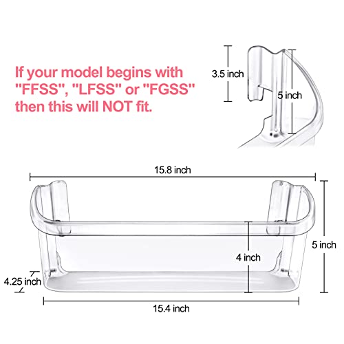 Upgraded 240323002 Refrigerator Door Bin Shelf Replacement For Frigidaire,Kenmore Refrigerator Door Shelf Replacement Parts AP2115742 PS429725 240323000,2 Bottom Shelves Shelf with Soda Can Organizer - Thumbnail 2