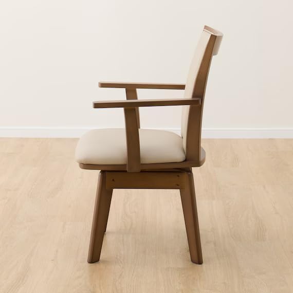 Miniatura 2 de NITORI 4001838 Silla de comedor Codo giratorio LG-010 Medio Marrón