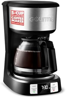 Gourmia Drip Coffee Maker – 5 Cup, One-Touch Brew, Pause & Serve, Adjustable 4 Hr Keep Warm, EZ-View Water Window, Black