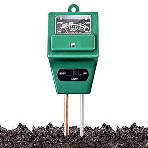 AIDROM MART Soil Tester,3-in-1 Soil Moisture,ph Meter Test Kit with Light Gauge Function,Soil Analyzer Detector for Testing PH Acidity,Moisture,Sunlight Intensity,Indoor Outdoor Gardan