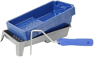 Mister Rui Paint Tray Liner, Disposable Paint Tray, 4" Sturdy Paint Tray*1, 4" Paint Tray Insert*10, and 4" Roller Frame*1, for Easily Switching between Paint Colors