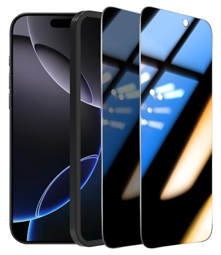 OMOTON für iPhone 16 Pro Max für Panzerglas Sichtschutz, [Full Screen] TOP Privacy Schutzfolie für iPhone 16 Pro Max mit...