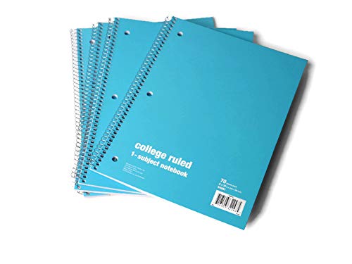 Staples Spiral Notebook 1-subject, 70-count, College Ruled,Same Color 4 ...