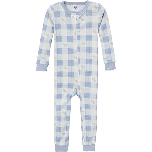 Gerber Baby-Girls 3-Pack Snug Fit Footless One-Piece Cotton Pajamas, Moose & Trees, 18 Months2