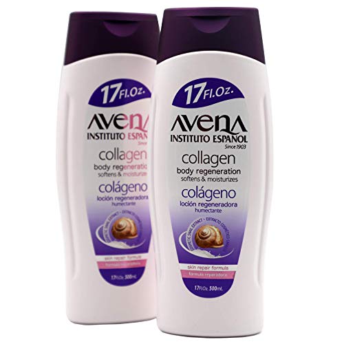 Avena Instituto Espanol VIOPY Avena Istituto spagnolo Collagen Body Regeneration, Softens & Moisturizes, Skin Repair Formula, 2-pack Of 17 FL Oz each, 2 bottiglie.