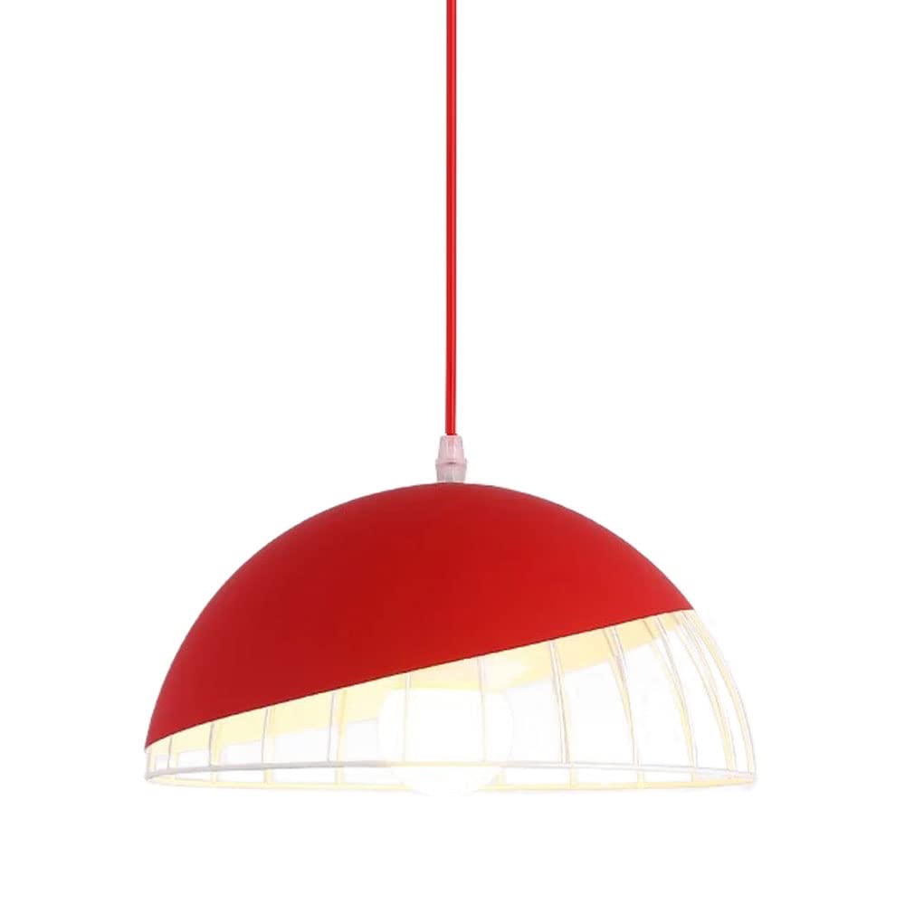 Lampe suspendue minimaliste rouge E27 de 30 cm pour le design de votre chambre