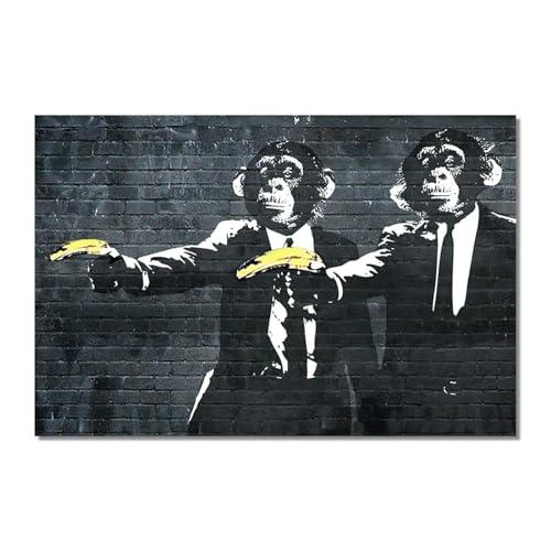 Affiches et impressions singes drôles graffiti art grand format 70x100 cm pour mur