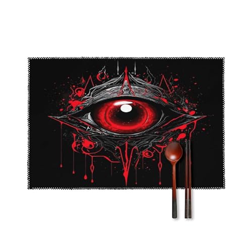 Eye of Hell Placemats Set of 4 Place Mats Table Mats