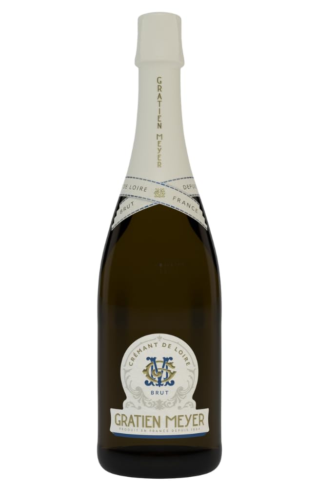 Gratien & Meyer Crémant de Loire A.O.C Brut (1x0,75l) Edler französischer Schaumwein - Cremant auf Champagner Niveau - Frisch fruchtig, Traditionelle Flaschengärung