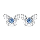♥ DESIGNKONZEPT: ♥ Schmetterlings schmuck, Symbol eines neuen Lebens, des Loslassens alter Zyklen und des Findens des wahren inneren Selbst. Der Schmetterling fordert uns auf, unser Bewusstsein zu erweitern, unsere Flügel auszubreiten und vor Freude voranzukommen. Schmetterlingsohrstecker für Mädchen, hochwertig, modisch und luxuriös. Perfekt für junge Damen, die Natur und Leben lieben