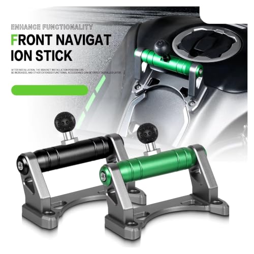 Support GPS Kawasaki Z900 Fixation Rigide Aluminium Vert Haute Performance - 2