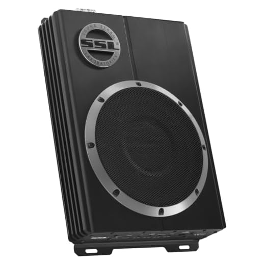 Sound Storm Laboratories LOPRO8 Amplified Car Subwoofer - 600 Watts Max Power, Low Profile, 8 Inch Subwoofer, Remote Subwoofer Control, Great For Vehicles That Need Bass But Have Limited Space, Black