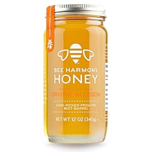 Bee Harmony American Raw Orange Blossom Honey, 12 Ounce