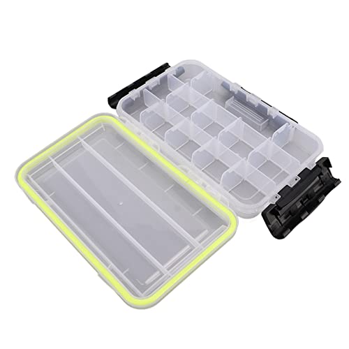 Boîte plastique matériel de pêche durable transparente à compartiments ajustables - 7