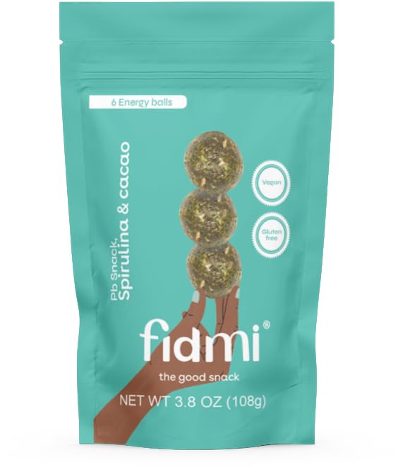 Miniatura 2 de Fidmi Bolas de proteínas  Bola energética para refrigerios  Ingredientes naturales  Apto para dietas cetogénicas (chispas de chocolate y espirulina)