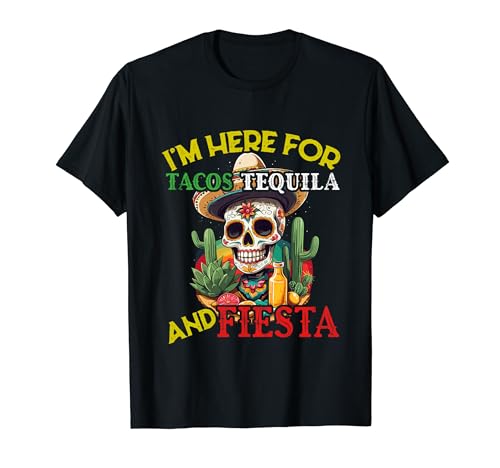 Tacos Tequila Fiesta Cinco De Mayo Divertido Icónico Camiseta