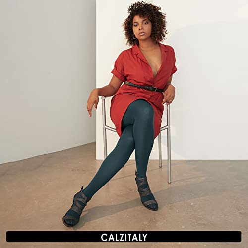 Image of CALZITALY Plus Sizes Anti-Chafing Opaque Tights | 60 DEN | L - 4XL | Black | Italian Hosiery