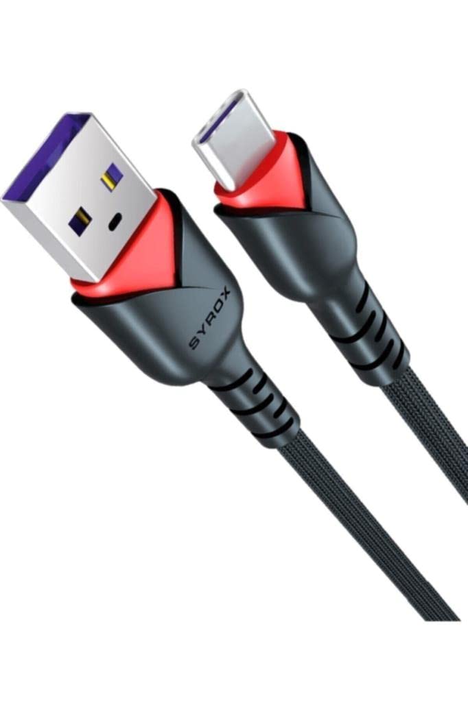 SYROX C92 2.0 MAH TYPE-C 1 MT GÜL DESENLİ KABLO Araç Şarjı, STANDART