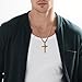 BGCOPPER 925 Sterling Silver Crucifix Necklace Pendant for Men, Jesus Cross Necklace for Women (Gold)