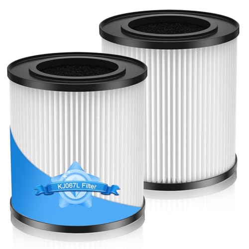 Image of 2 Pack KJ067L Replacement Filter Compatible with MOOKA KJ067L Air Purifier | 3-in-1 High-Efficiency Filtration for Wildfire Pet Dander Smoke Odor Dust