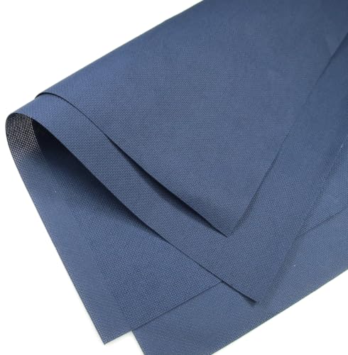 Image of KCS 12 inch x 59 inch (30cmx 149cm) 18 Count Cotton Aida Cloth Cross Stitch Fabric (Navy Blue)