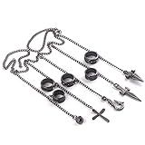 Mxcostume Anime Hunter Cosplay Kurapika Five Fingers Rings Hunter Bracelet Chain