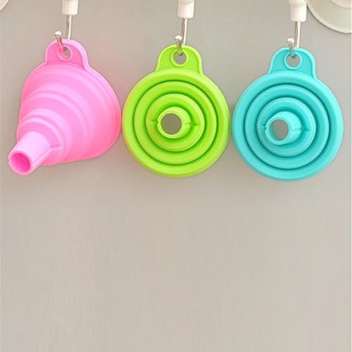 Image of Oblivion Funnel For Kitchen - Silicone Collapsible Foldable Oil Funnel for Dispenser - Food Grade Heat Resistant Liquid Transfer Tool - Space Saving Funnel for Kitchen, Bathroom & Garage (Pack of 1)