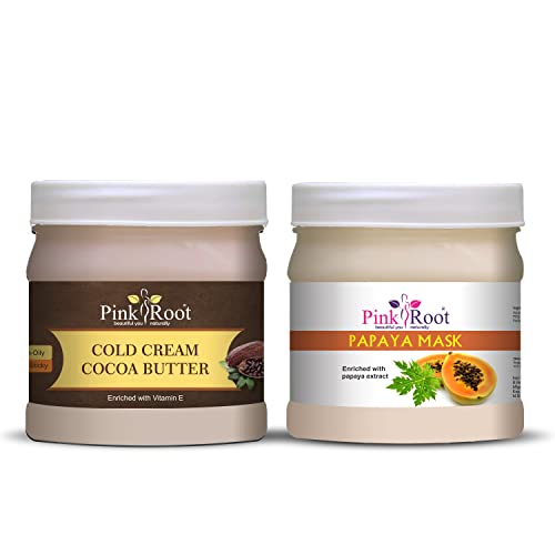 Image of Pink Root Cocoa Butter Cold Cream 500gm with Papaya Mask 500gm