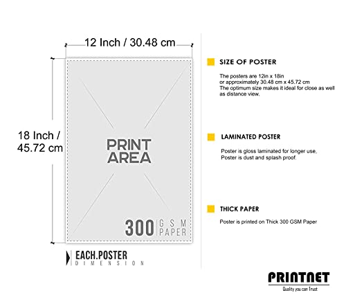 PRINTNET Health & Safety Policy Humor Poster | HD Funny Poster for Wall decor (12x18-Inch, 300GSM Thick Paper, Laminated, Multicolour)