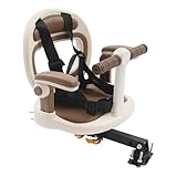 Siège de vélo avant pour enfant avec siège pivotant à 360° et barre de protection, siège de vélo pour enfant avec accoudoirs et repose pieds réglables, charge maximale 40 kg, pour enfants de 6 mois à