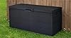 Maury's Baule Cassapanca 340 Litri Effetto Legno da Esterno: Ampio Spazio di Stoccaggio, in Resina Antracite, Dimensioni 118x59x56,5 h cm - Made in Italy #5