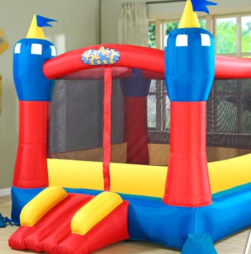 Image of Blast Zone Magic Castle - Inflatable Bounce House with Blower - Premium Quality - Indoor /Outdoor - Portable - Sets Up in Seconds