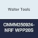 Walter Tools CNMM250924-NRF WPP20S Carbide Tiger-Tec Negative Indexable Turning Insert, 3/32" Corner Radius, 1" IC, 3/8" Thick, 0.094" - 0.472" Depth of Cut (Pack of 5)