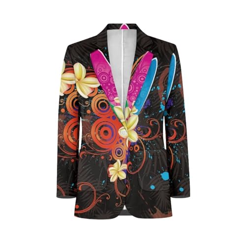 Tongan Puletasi Samoa Ptaha Plumeria Flower Elegant Lady Office Casual Plus Size Long Suit Jacket for Women Blazers4